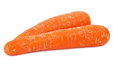 Zanahoria sobre fondo blanco 